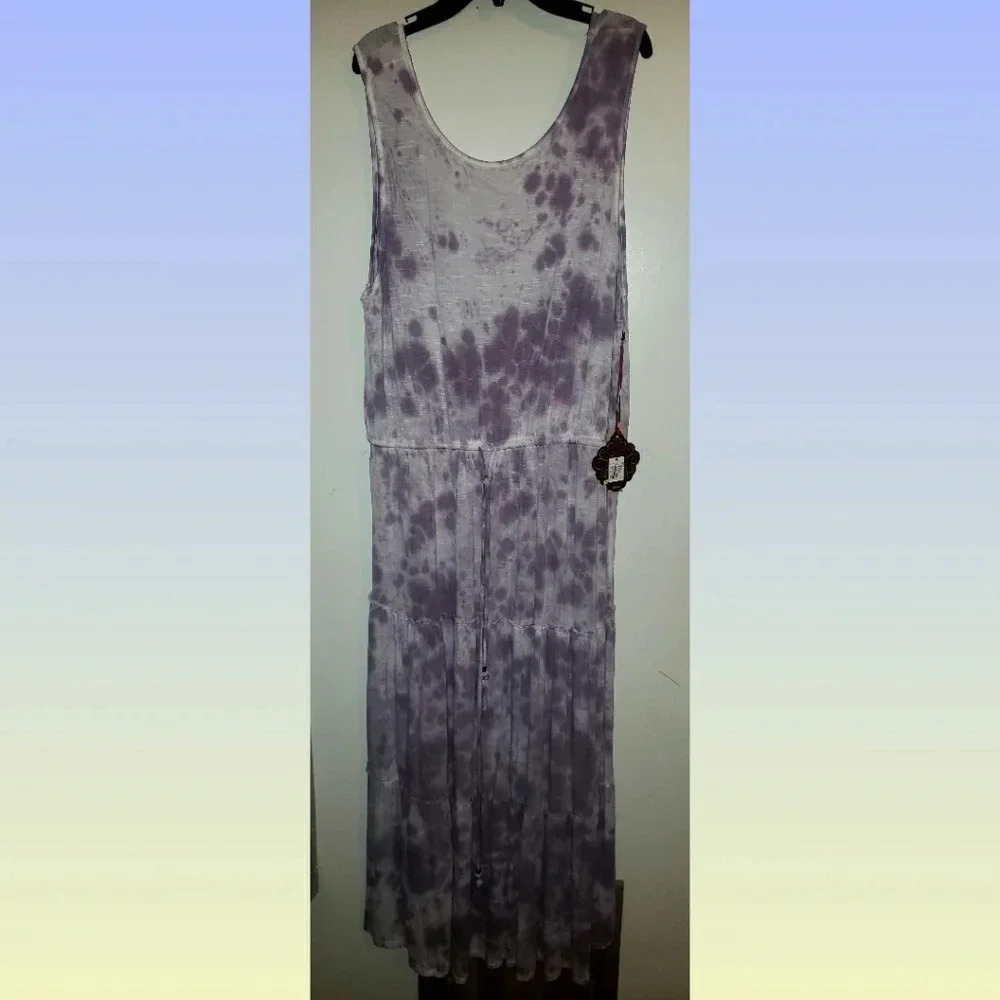 Lavender Bliss Purple tie dye dress maxi xl xxl